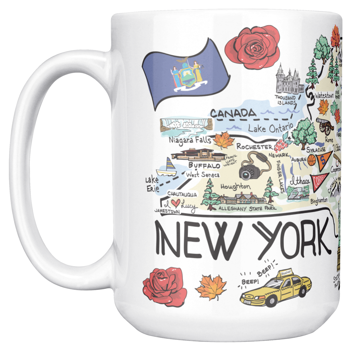 New York 15oz White Mug