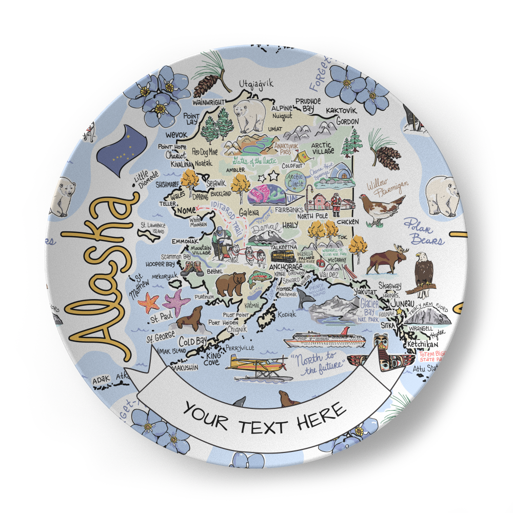 Custom State Map Plate