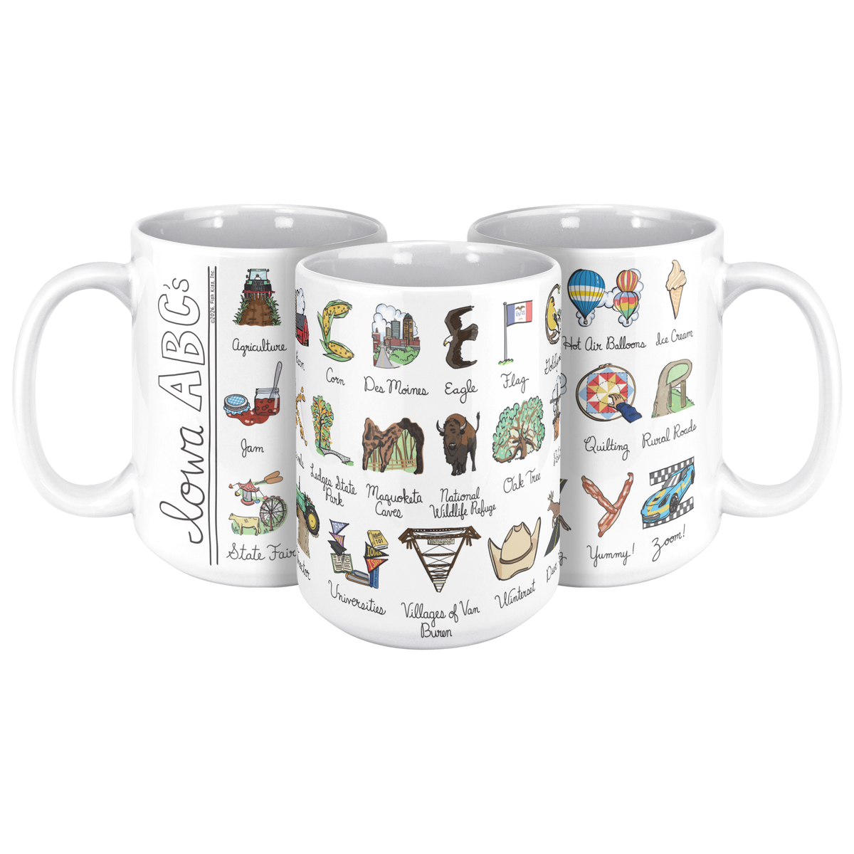 State Alphabet 15oz White Mug