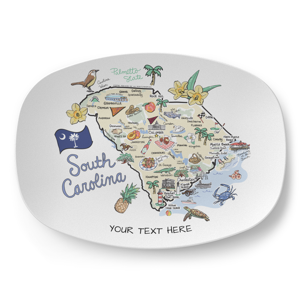 Custom State Map Platter