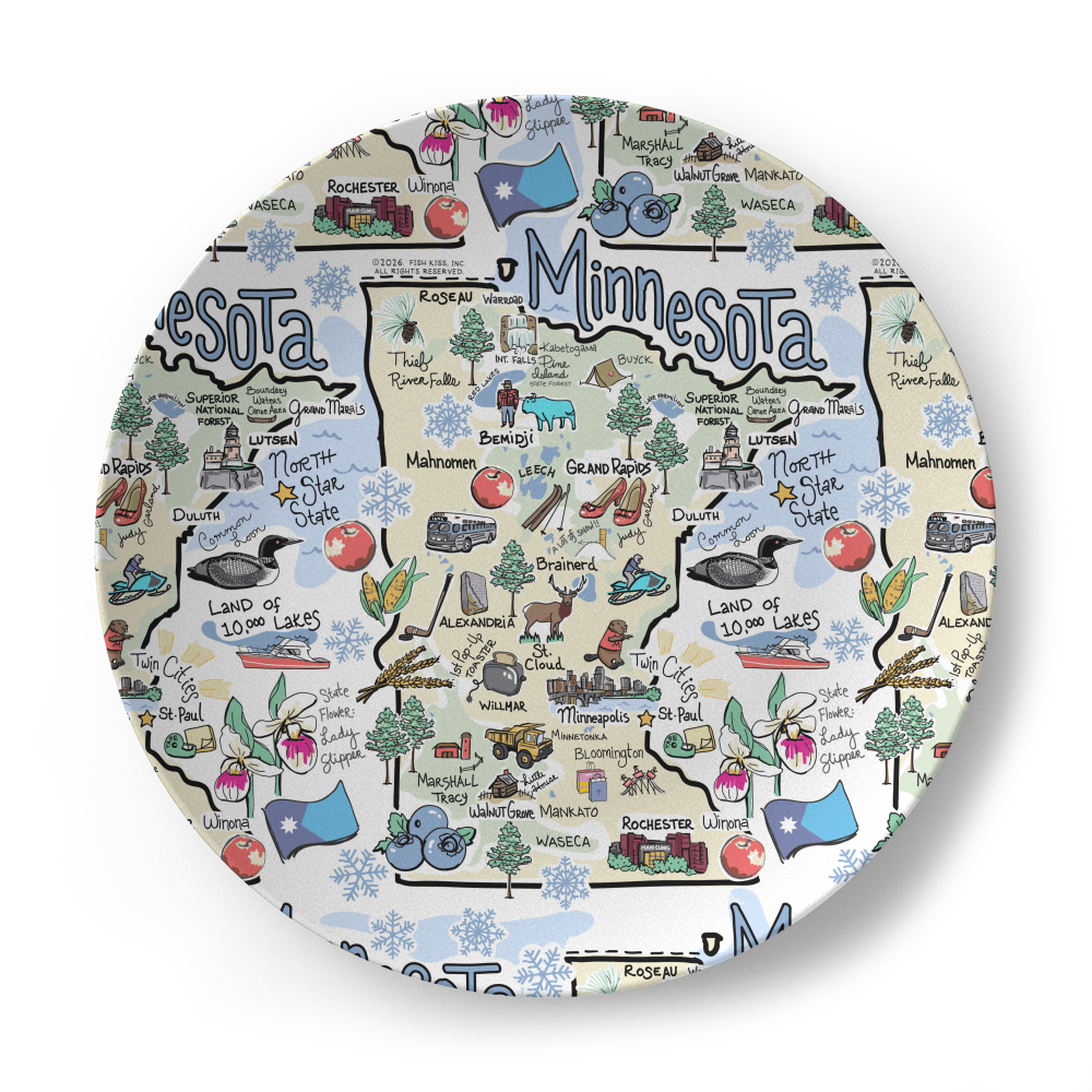 Minnesota Map Plate