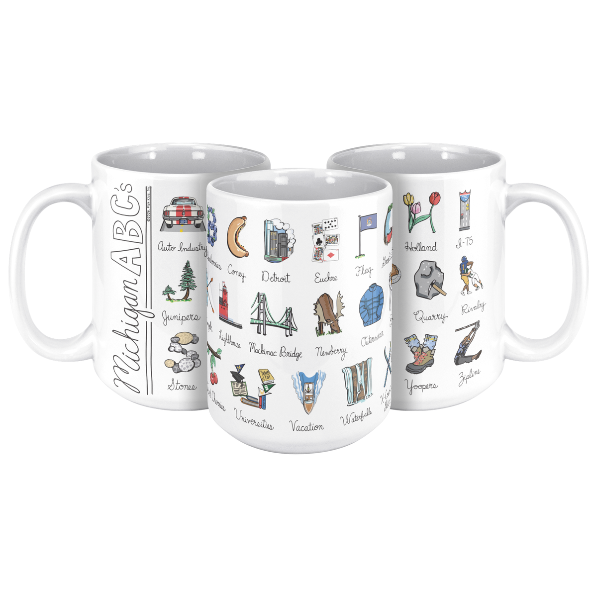 State Alphabet 15oz White Mug