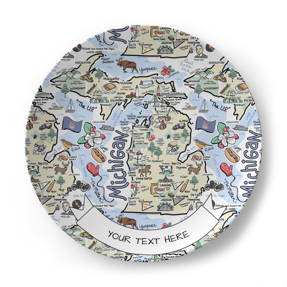 Michigan Map Plate