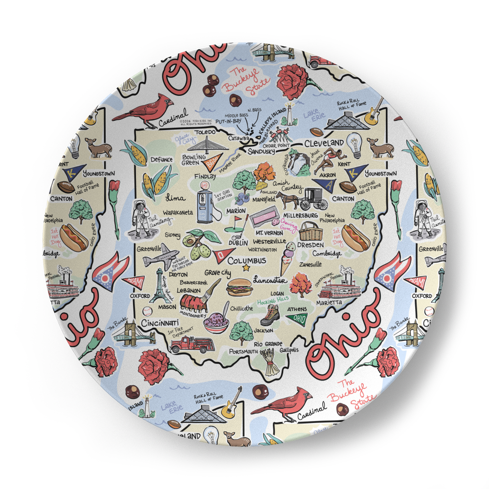Ohio Map Plate