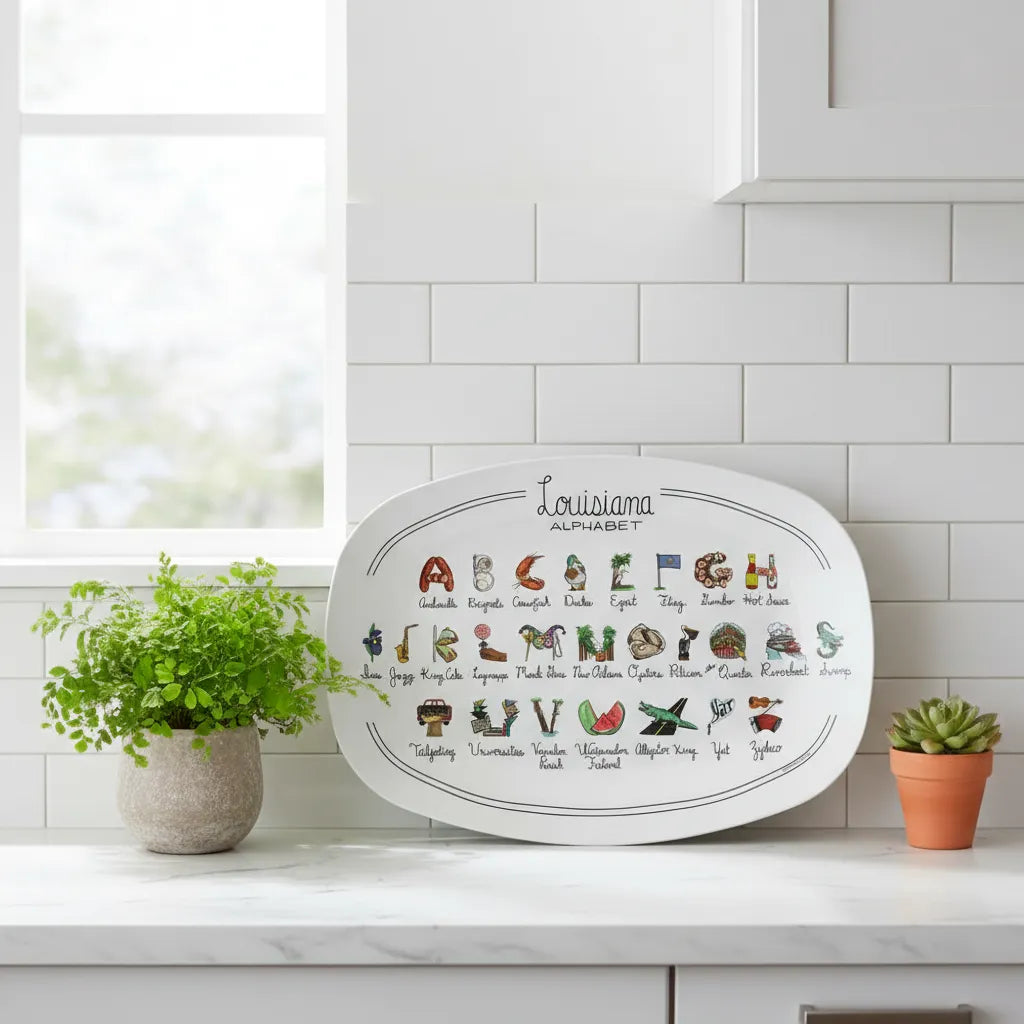 Louisiana Alphabet Platter