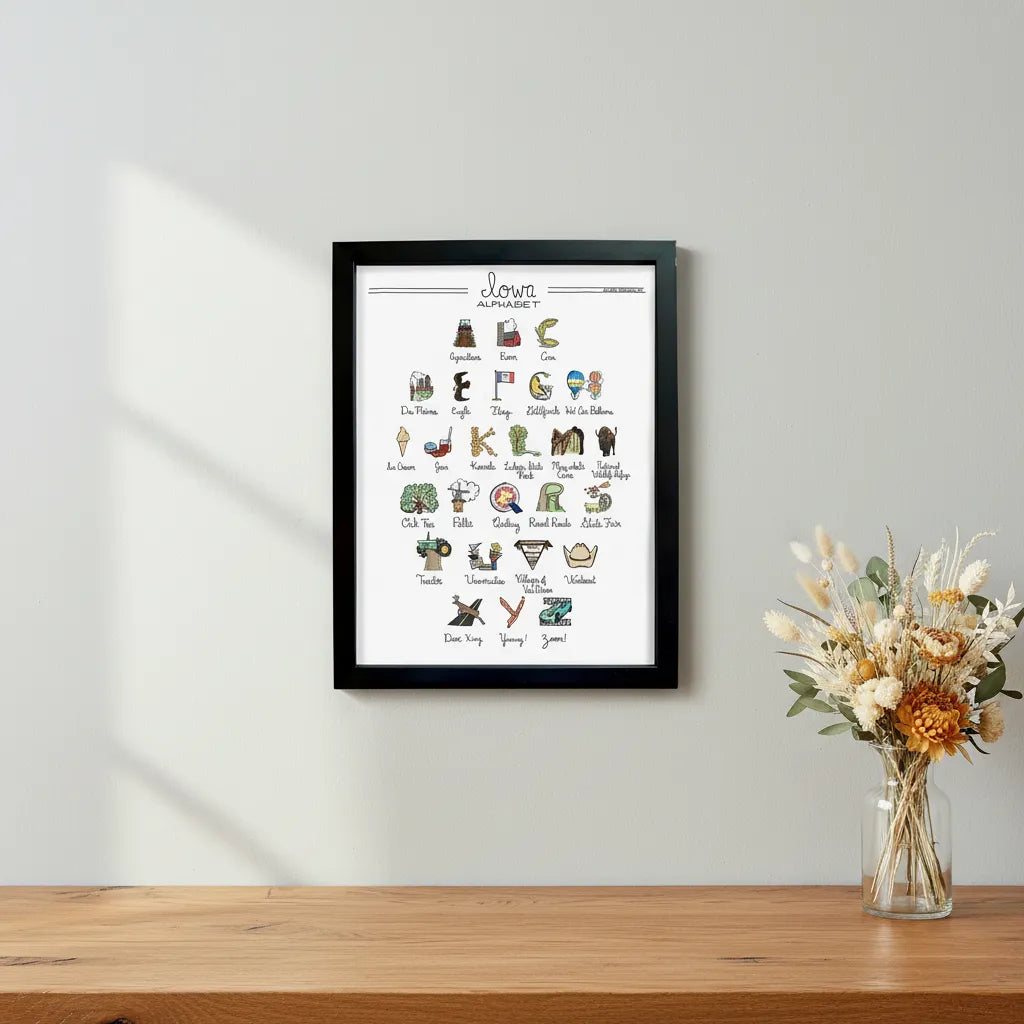 Iowa Alphabet Art