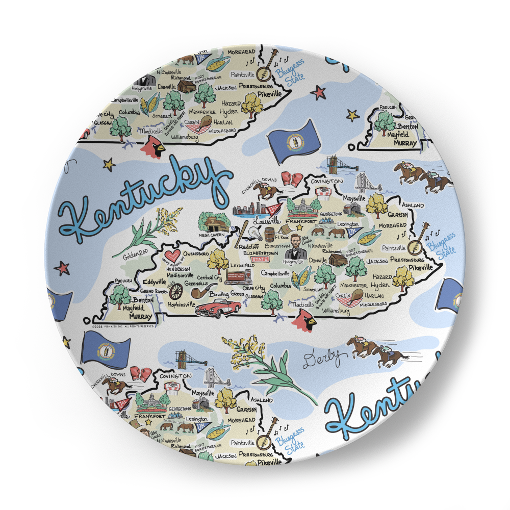 Kentucky Map Plate