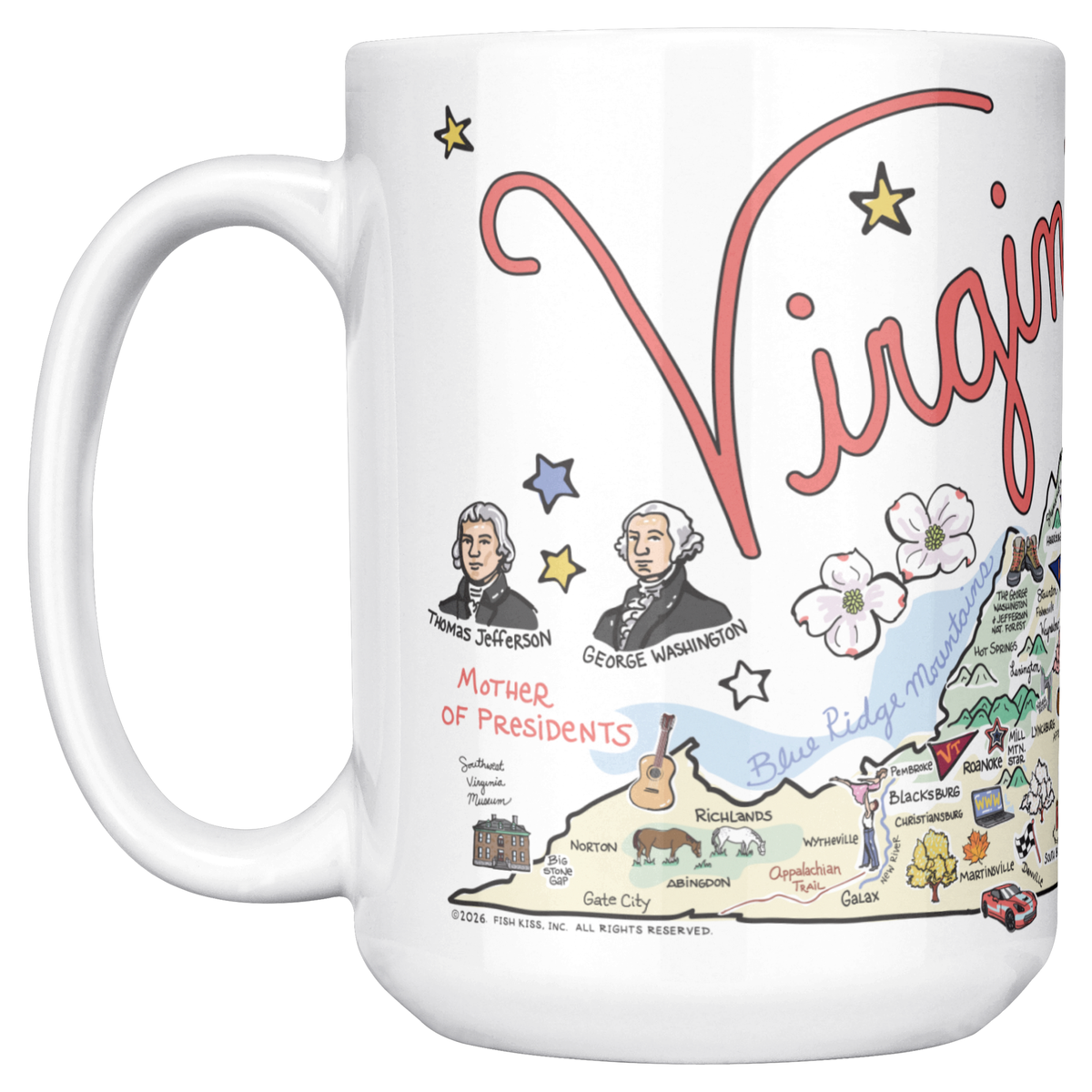 Virginia 15oz White Mug