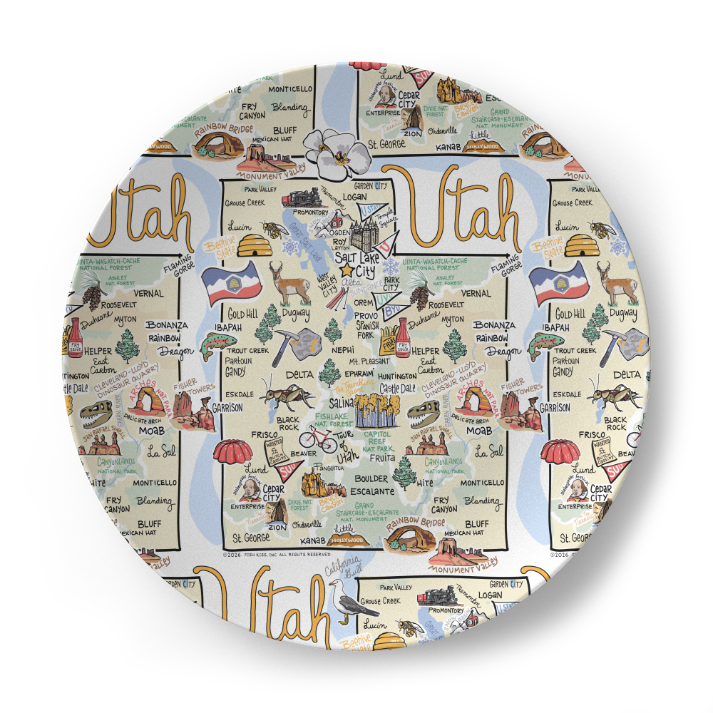 Utah Map Plate