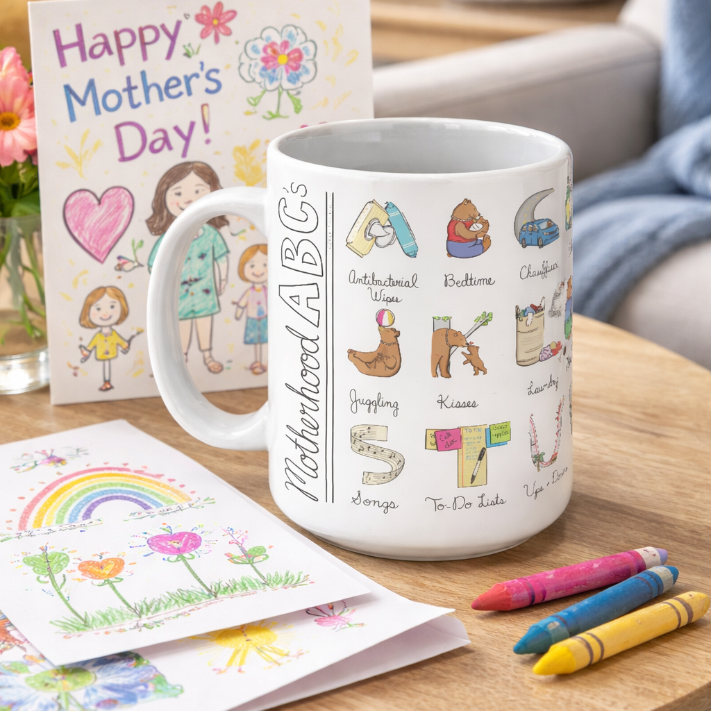 Motherhood Alphabet Mug