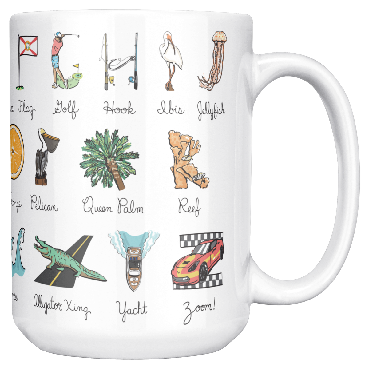 State Alphabet 15oz White Mug