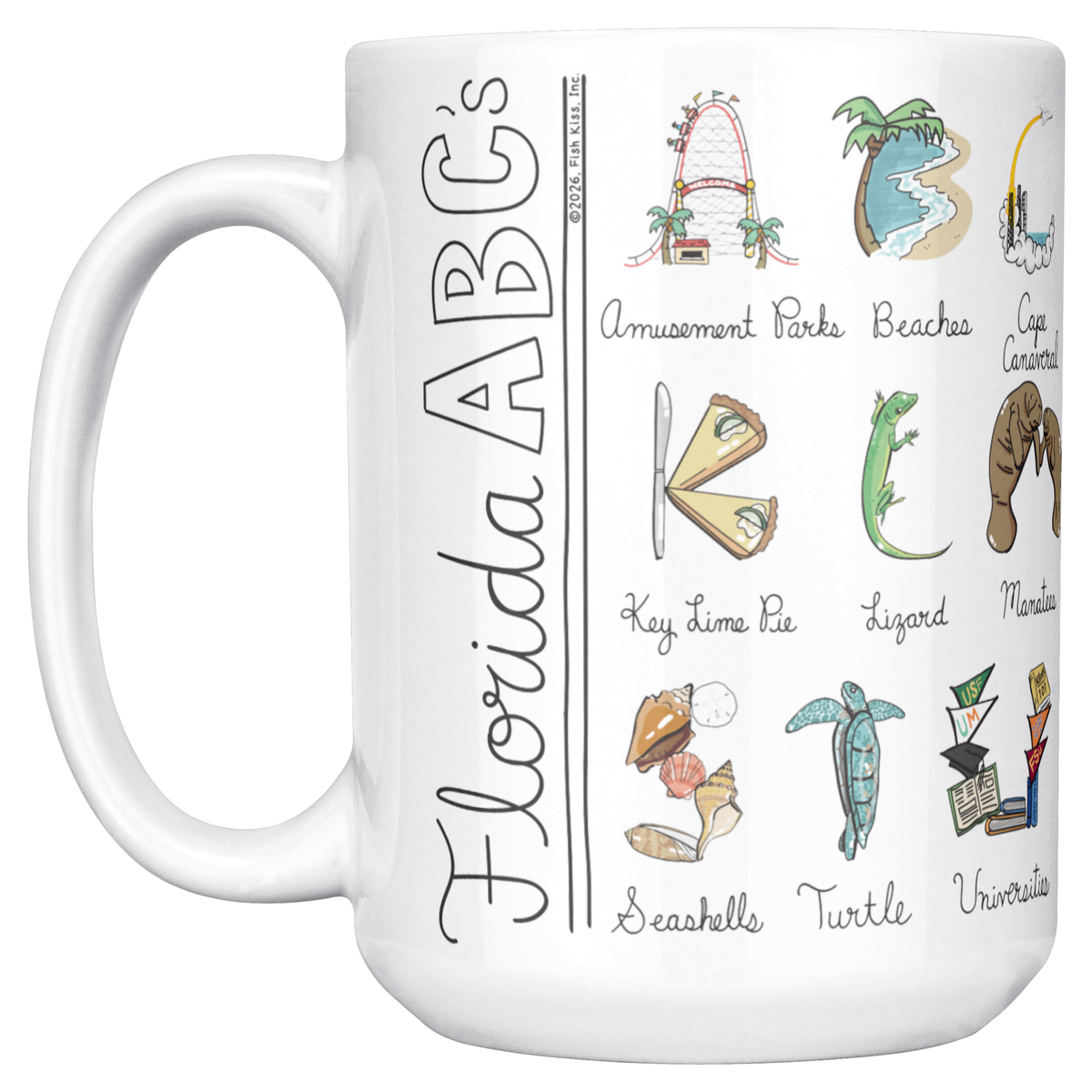 State Alphabet 15oz White Mug