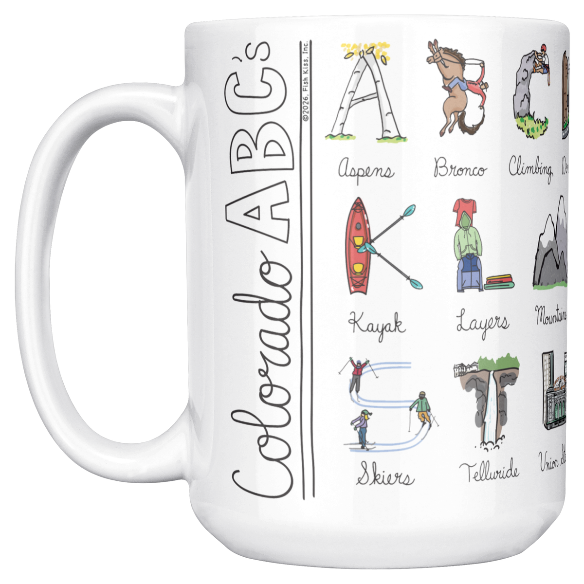 State Alphabet 15oz White Mug