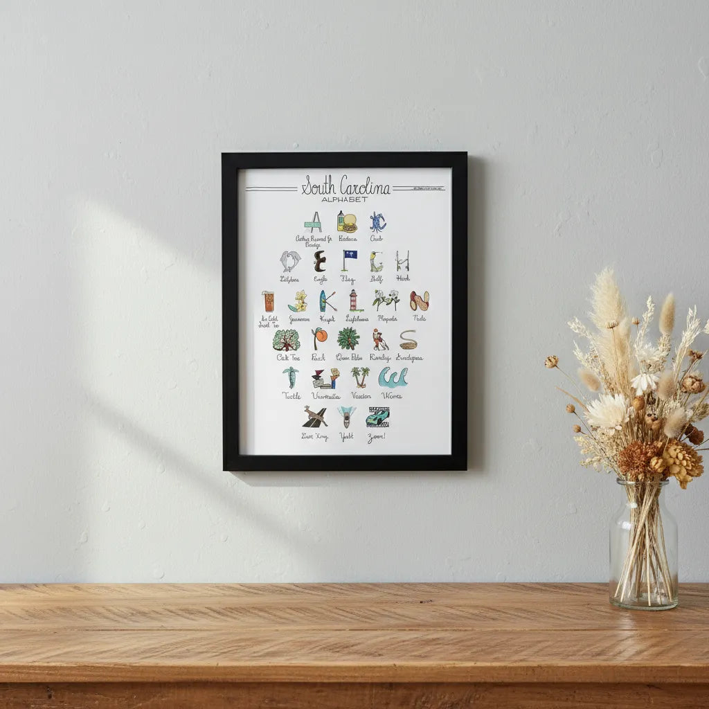 South Carolina Alphabet Art
