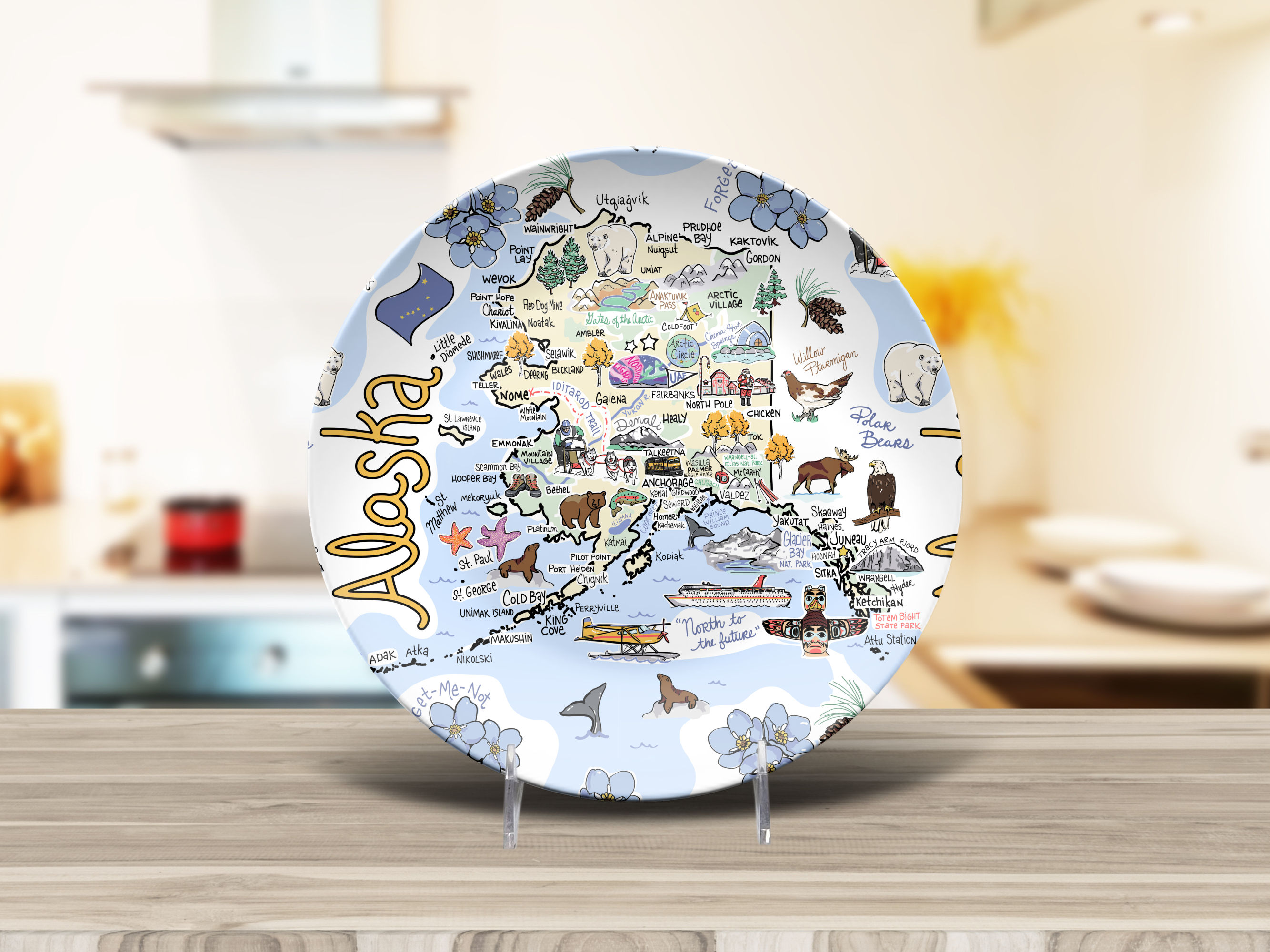 Alaska Map Plate