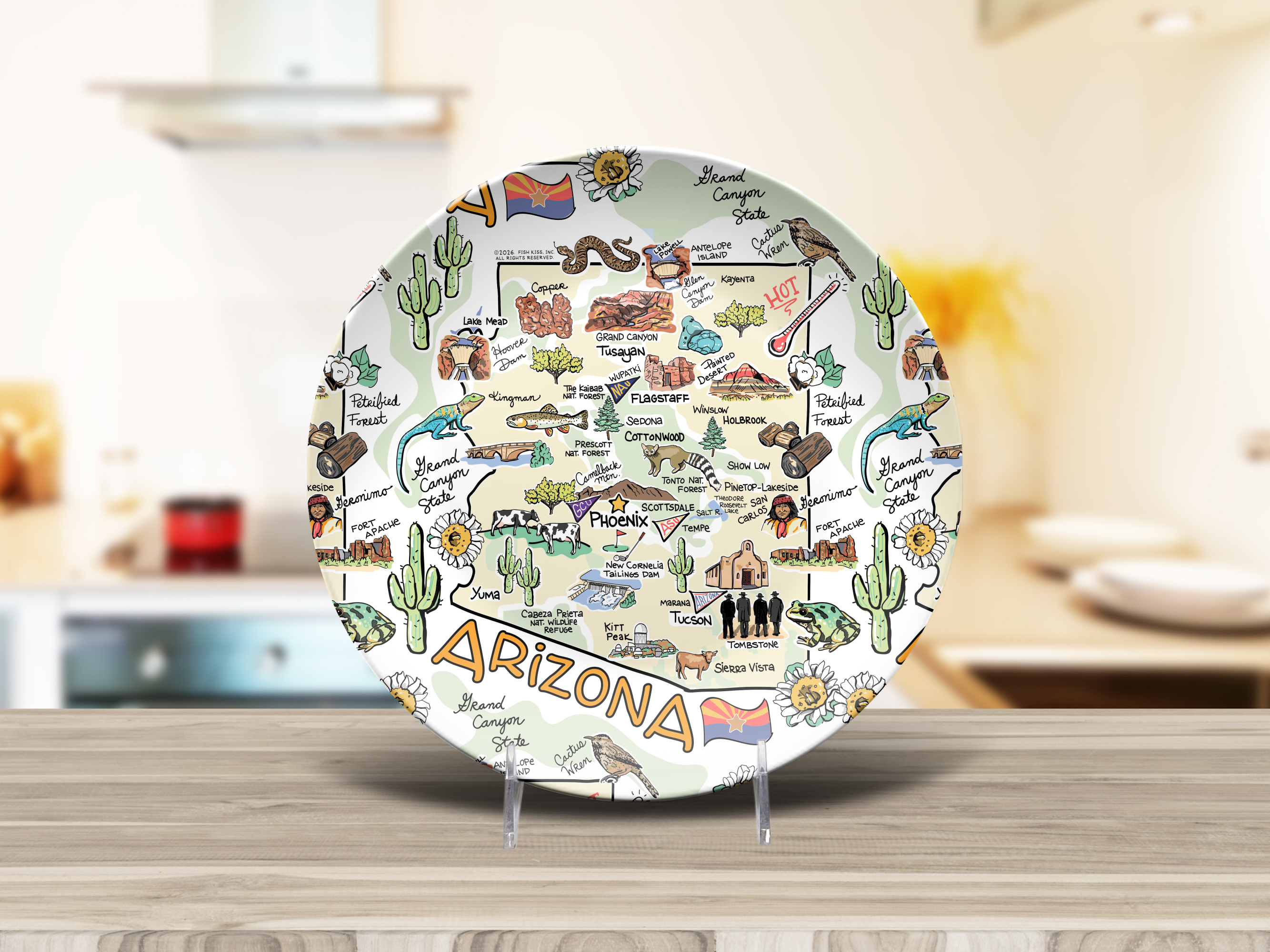 Arizona Map Plate