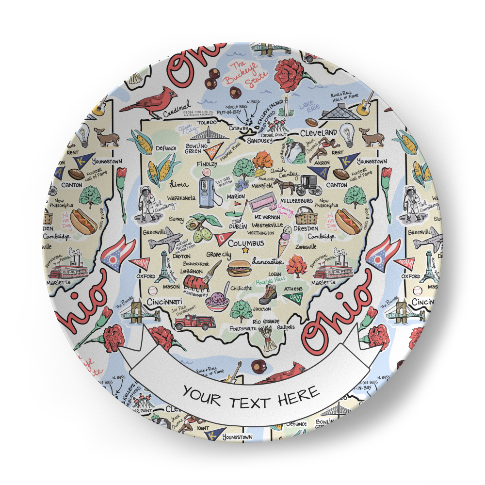 Ohio Map Plate
