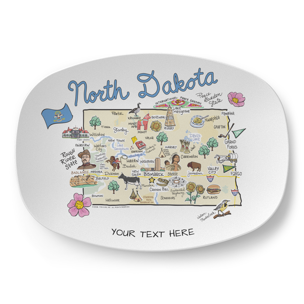 Custom State Map Platter