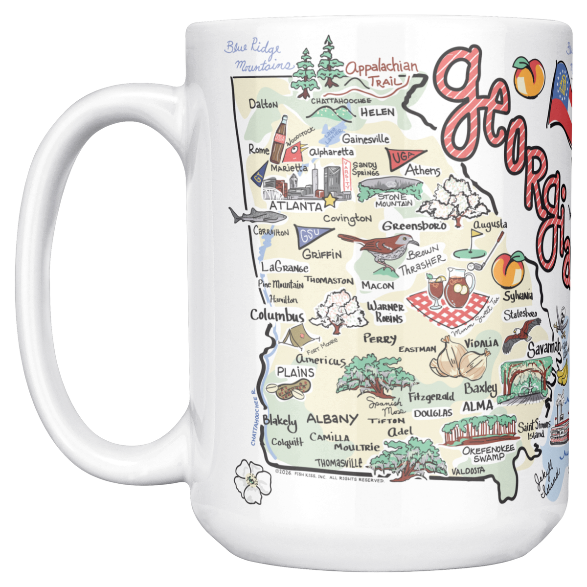 Georgia 15oz White Mug