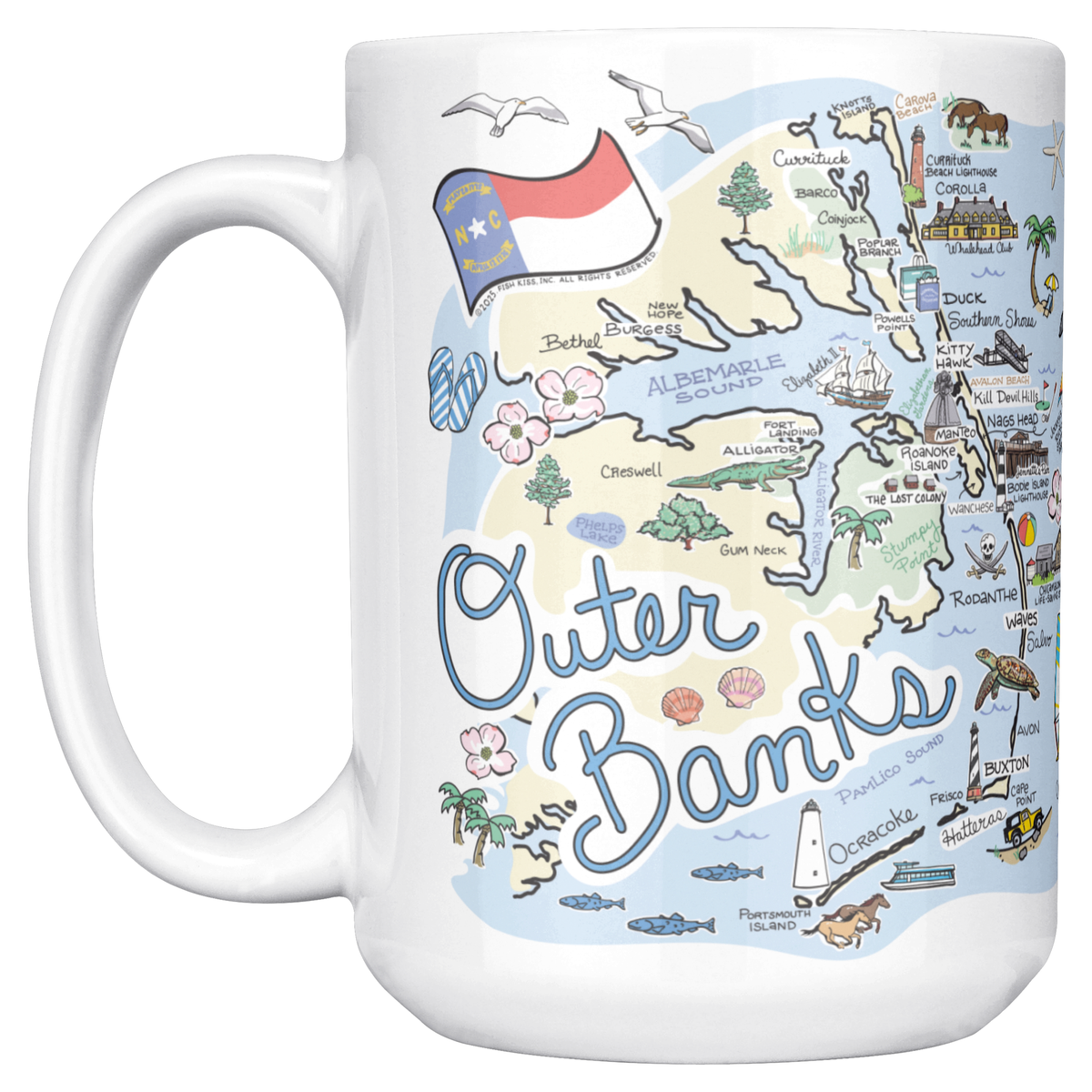 Outer Banks 15oz White Mug