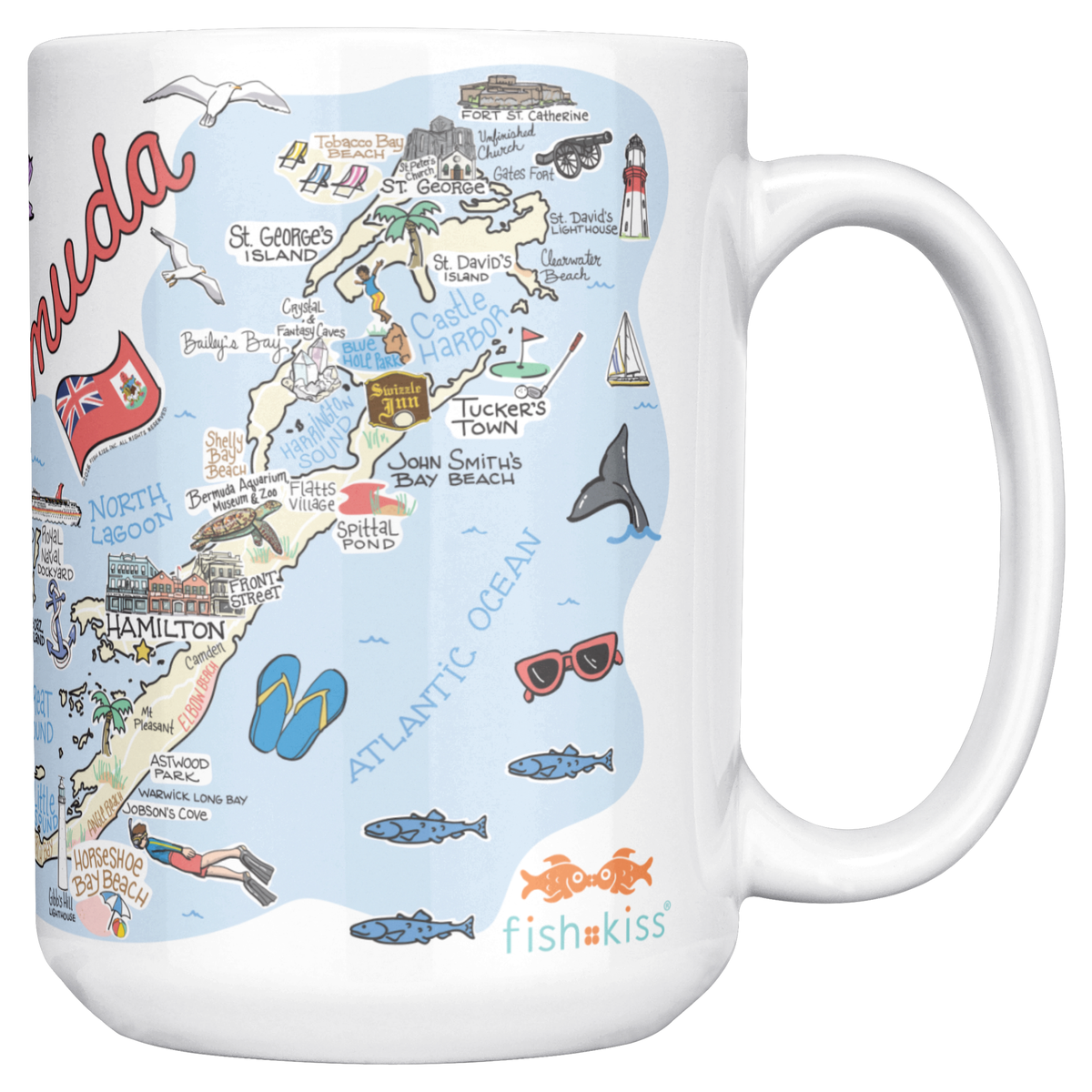 Bermuda 15oz White Mug