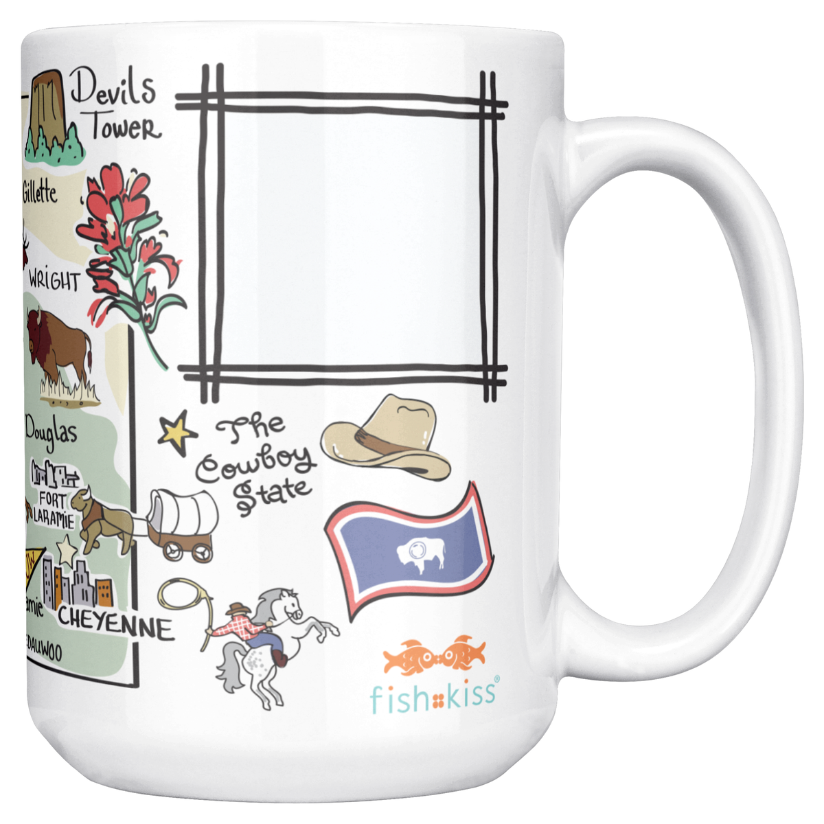 Wyoming 15oz White Mug