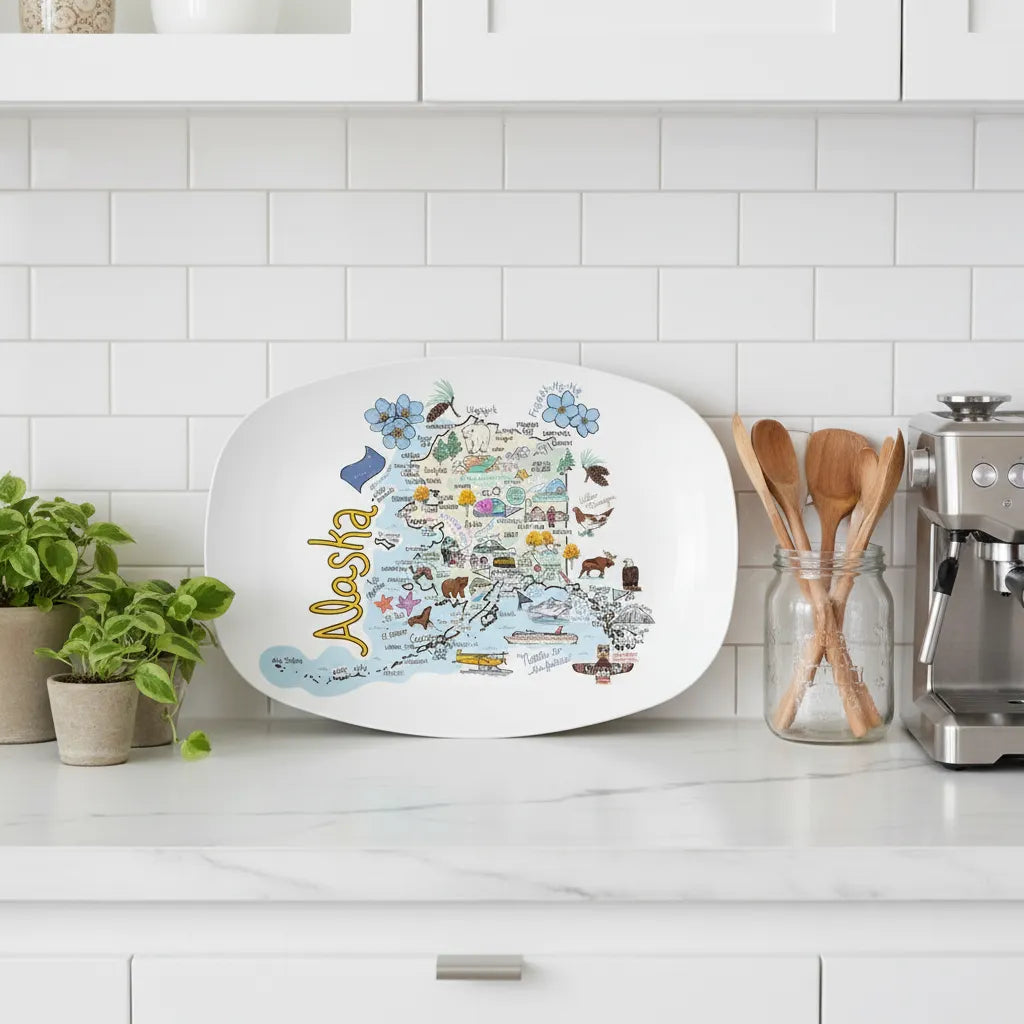 Alaska Map Platter