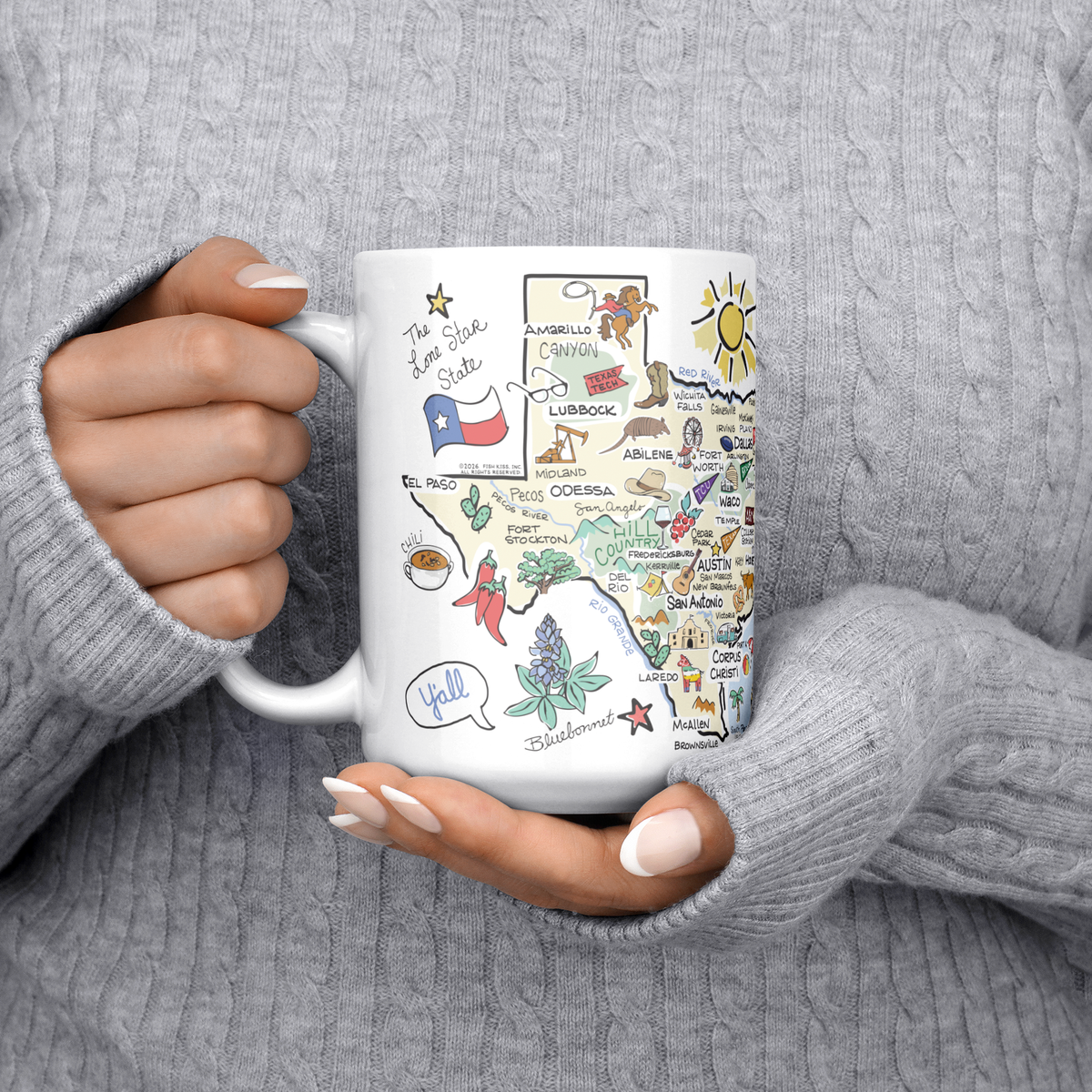 Texas 15oz White Mug