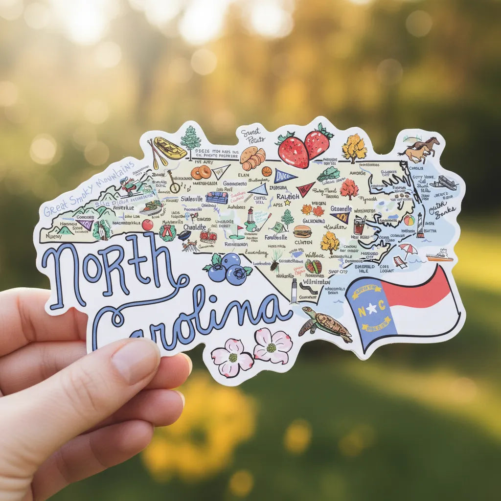 North Carolina Map Sticker