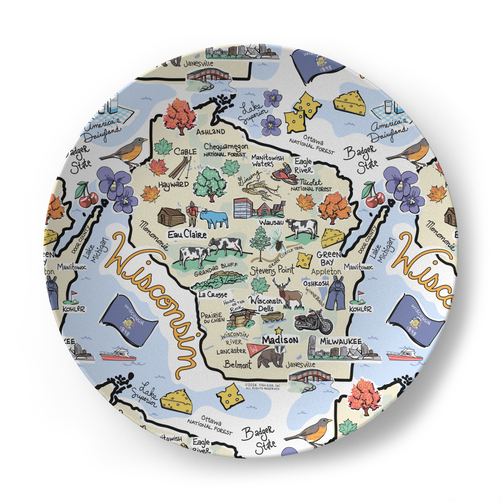 Wisconsin Map Plate