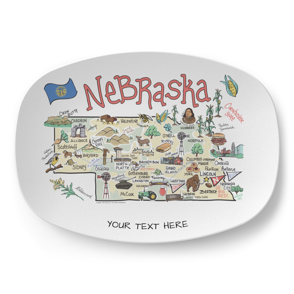 Custom State Map Platter