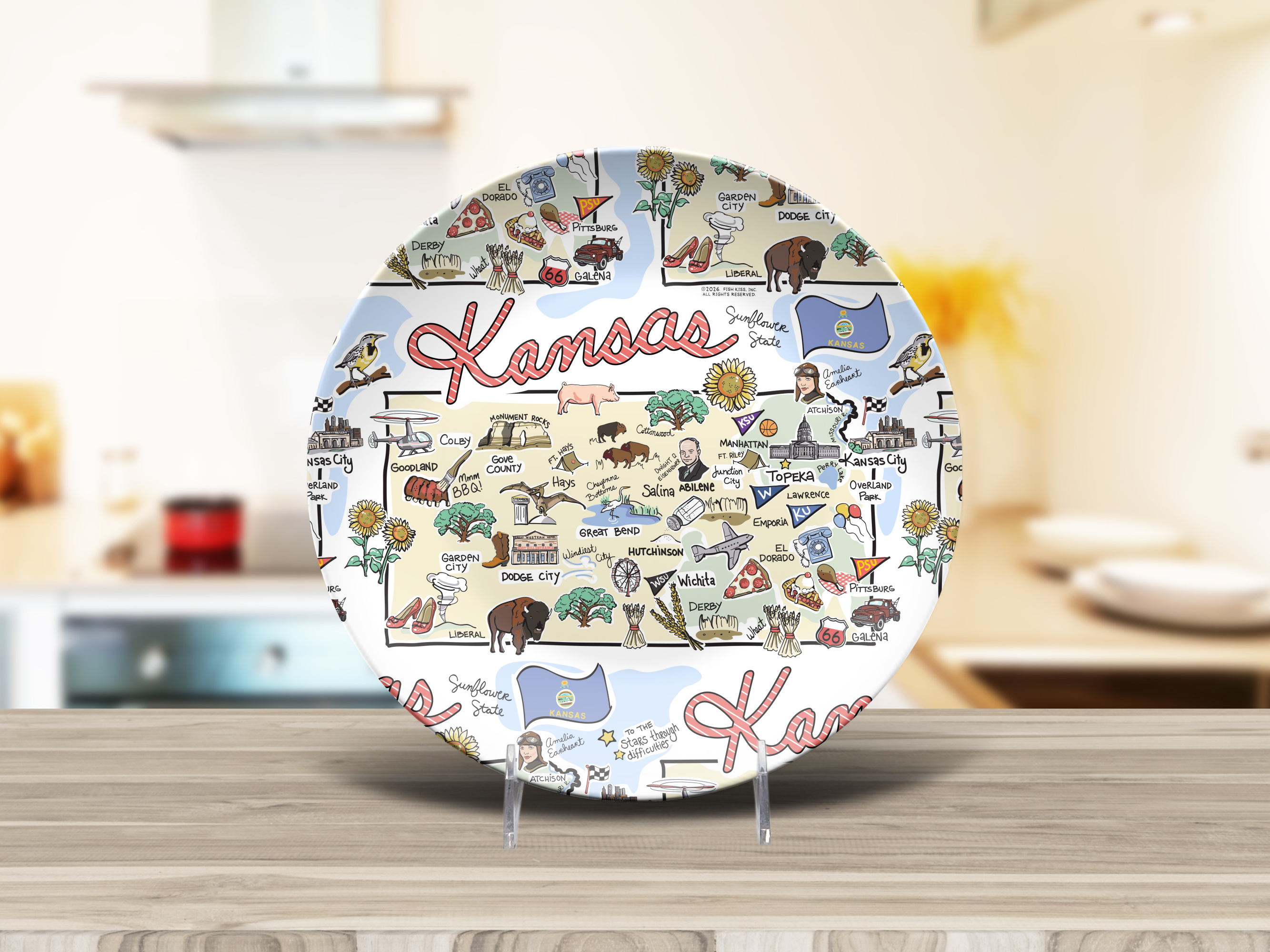 Kansas Map Plate