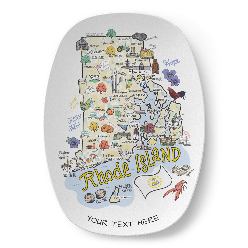 Custom State Map Platter