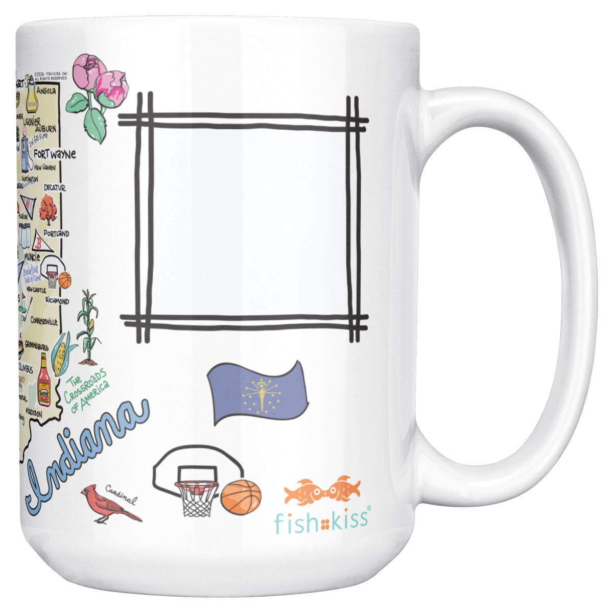 Indiana 15oz White Mug