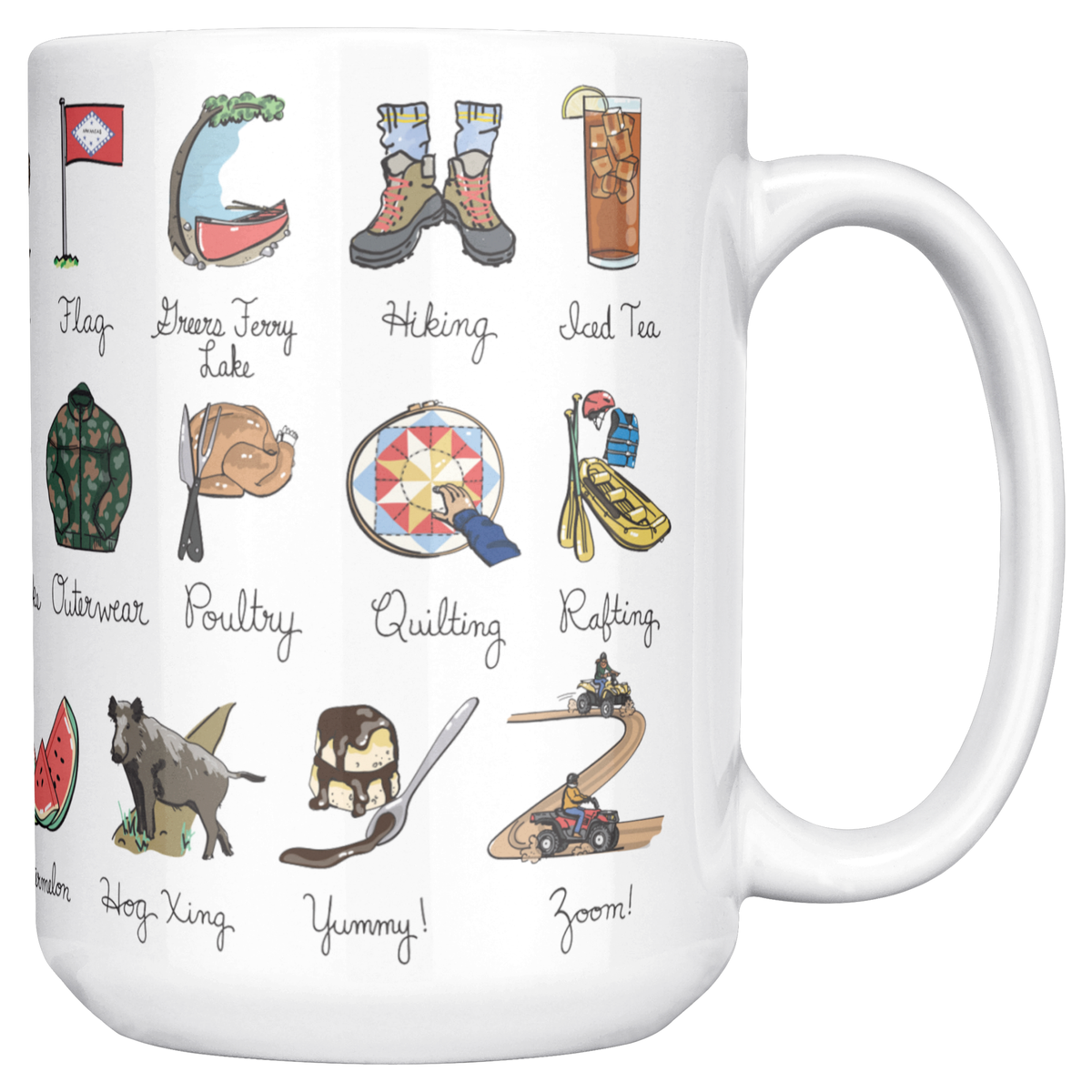 State Alphabet 15oz White Mug
