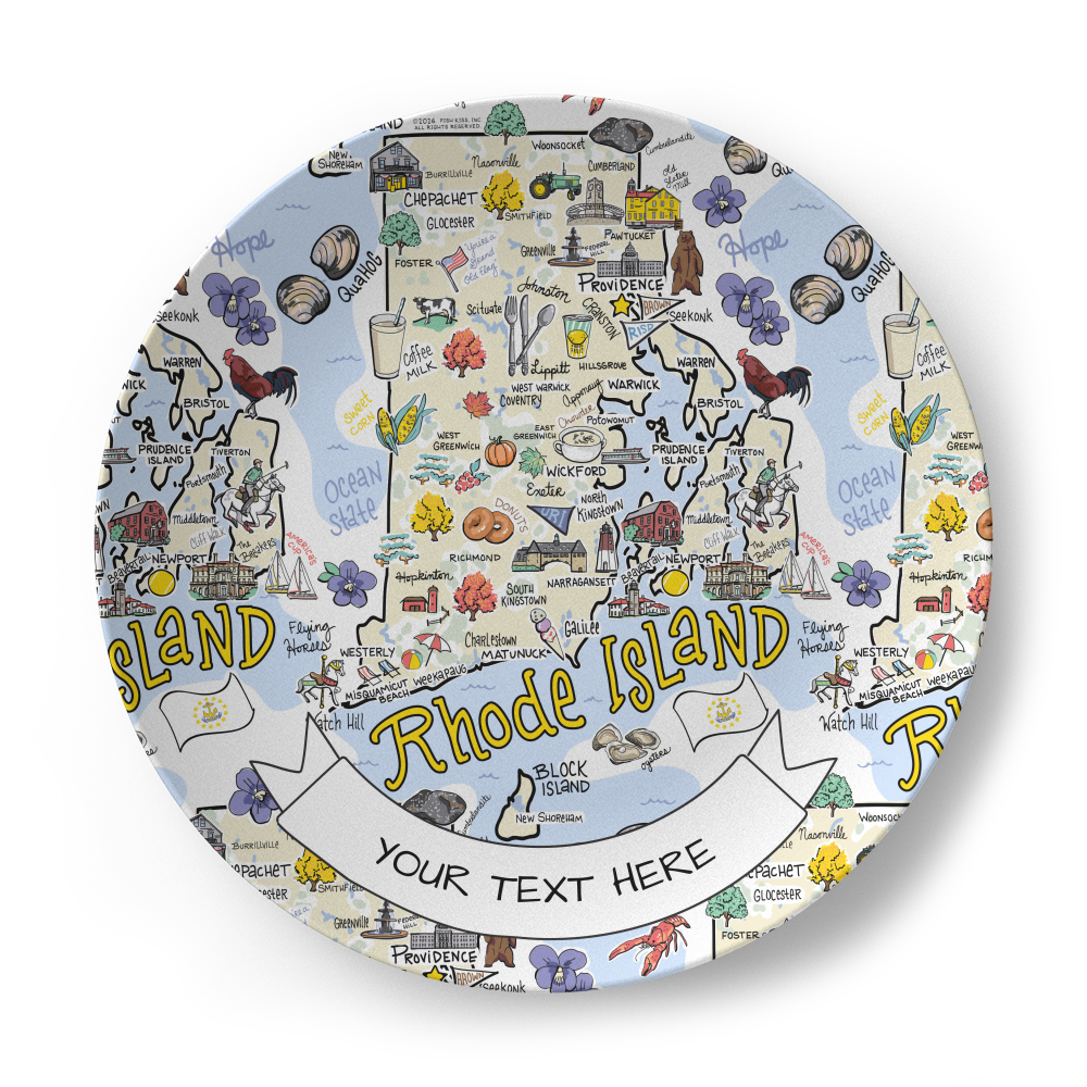 Custom State Map Plate