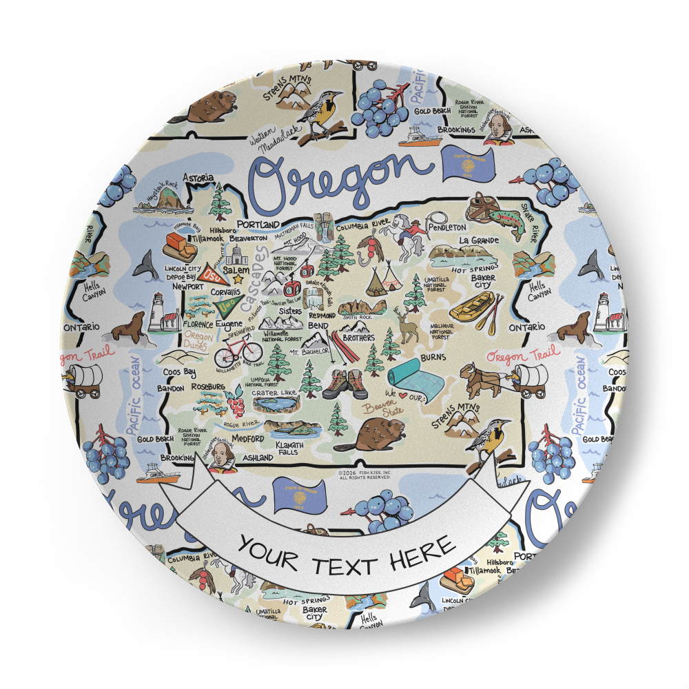 Custom State Map Plate