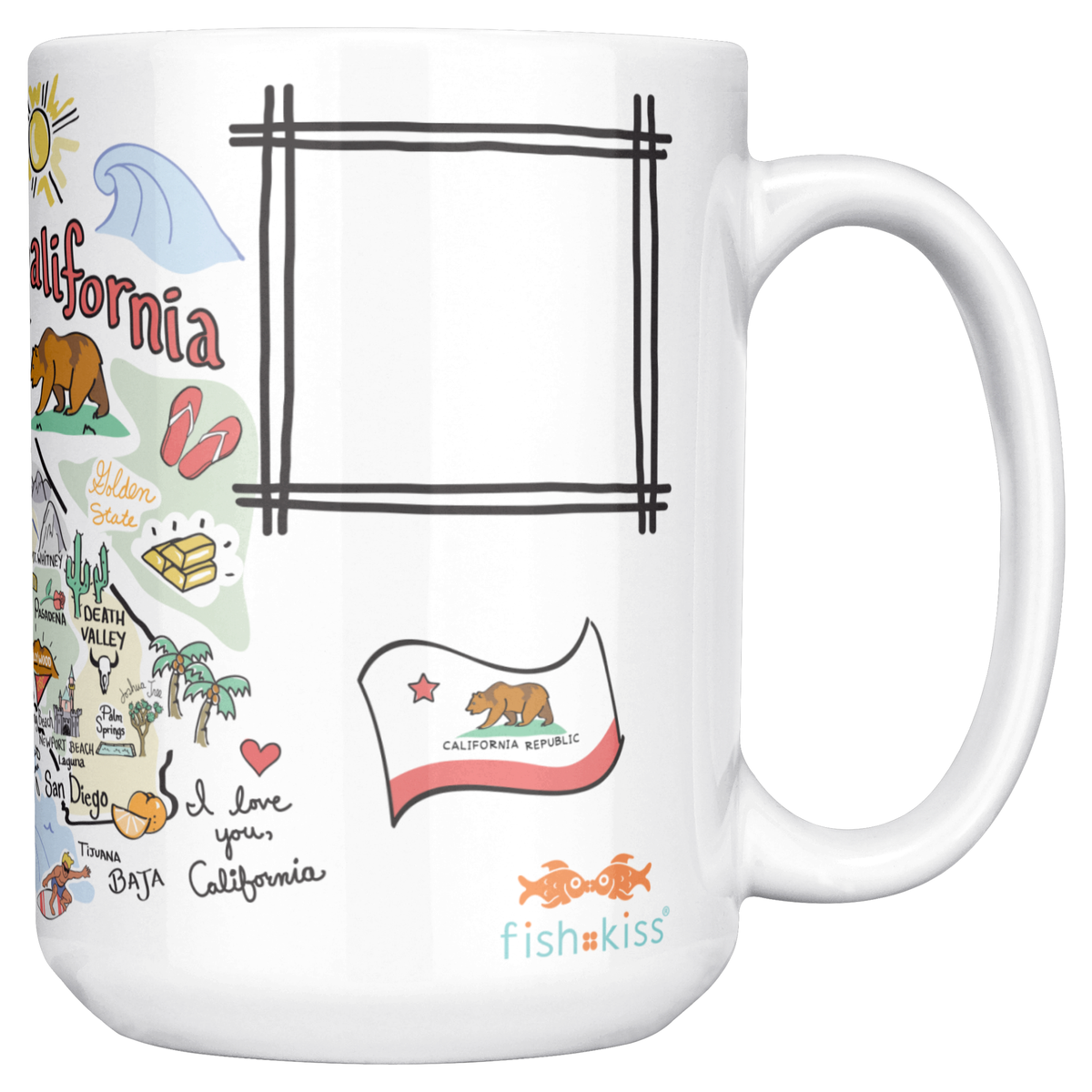California 15oz White Mug
