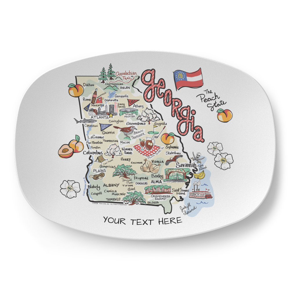 Custom State Map Platter