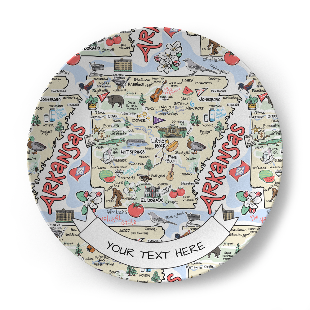 Custom State Map Plate