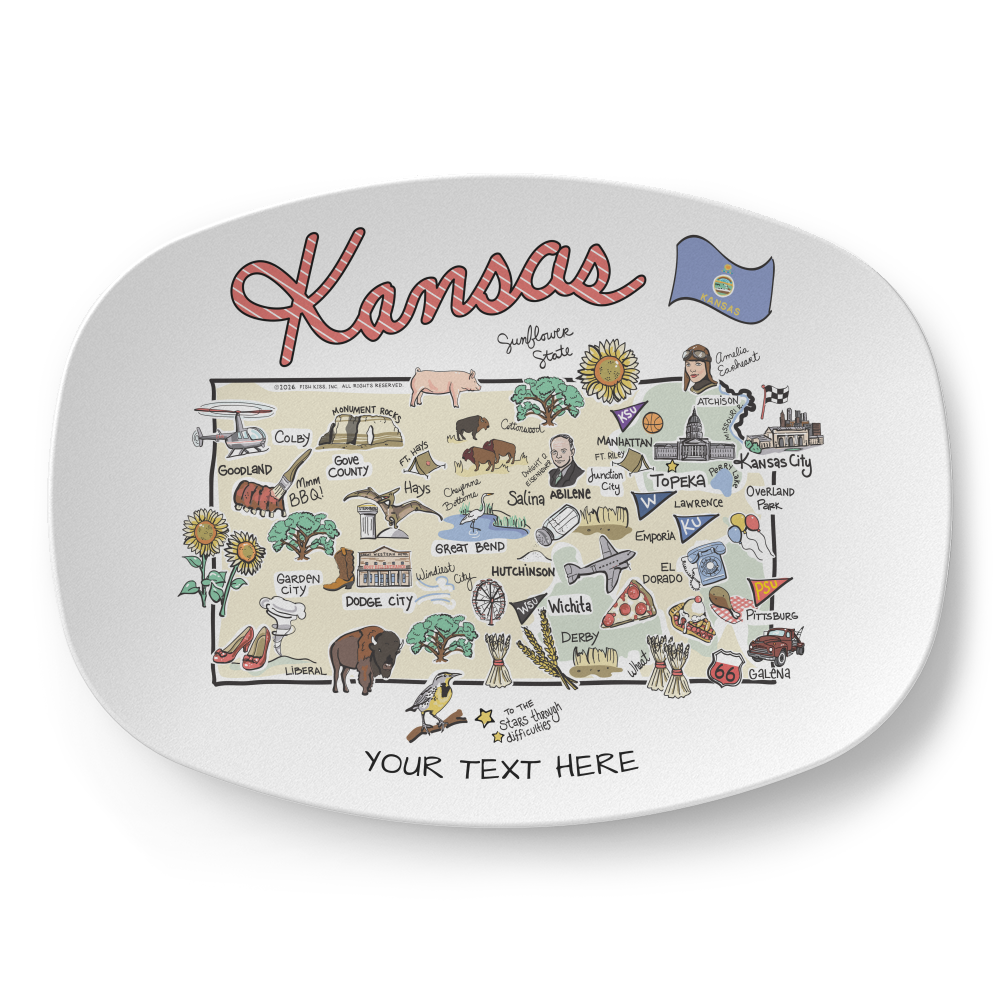 Custom State Map Platter