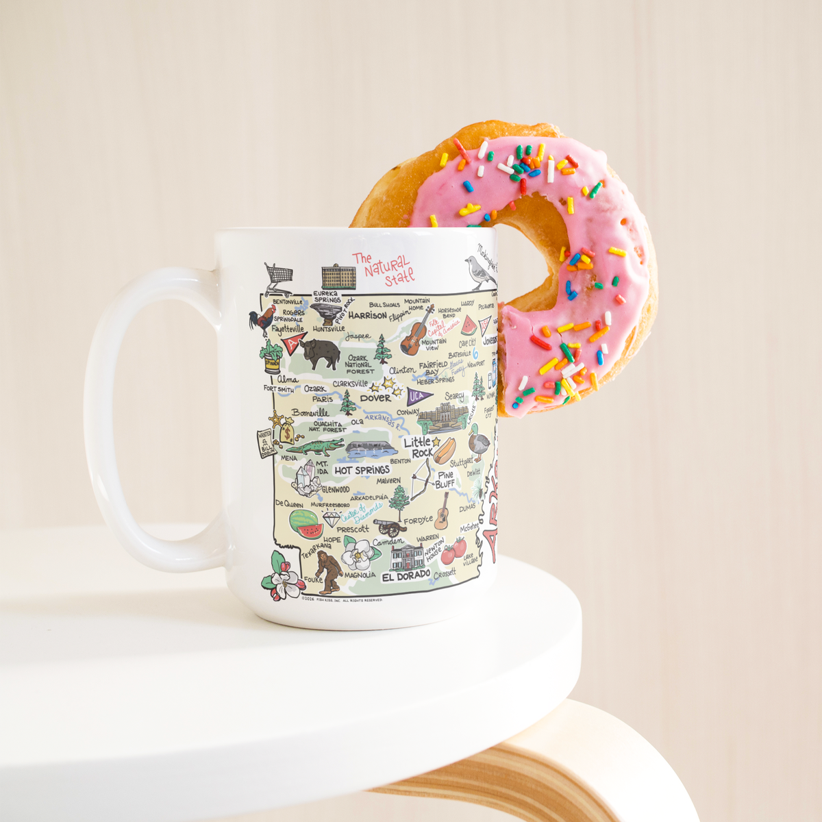 Arkansas 15oz White Mug