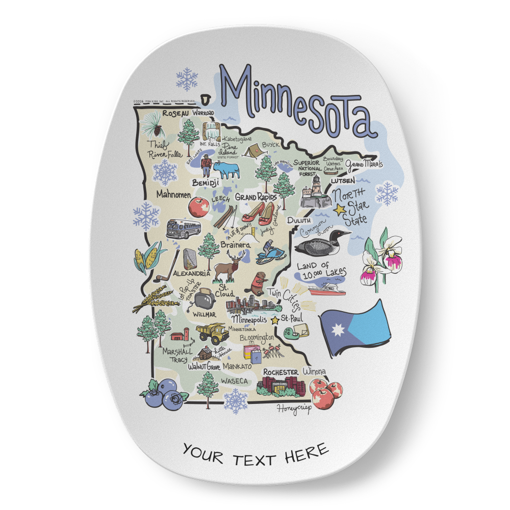 Custom State Map Platter