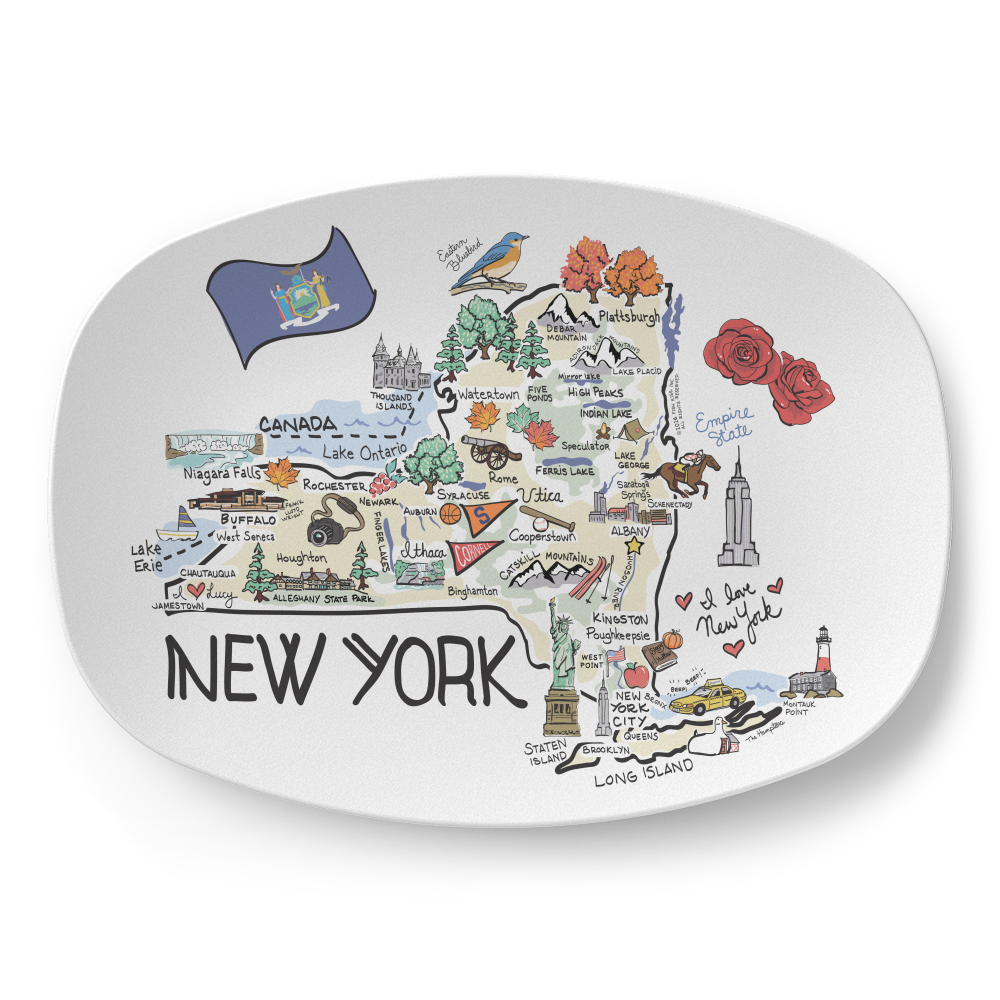 New York Map Platter