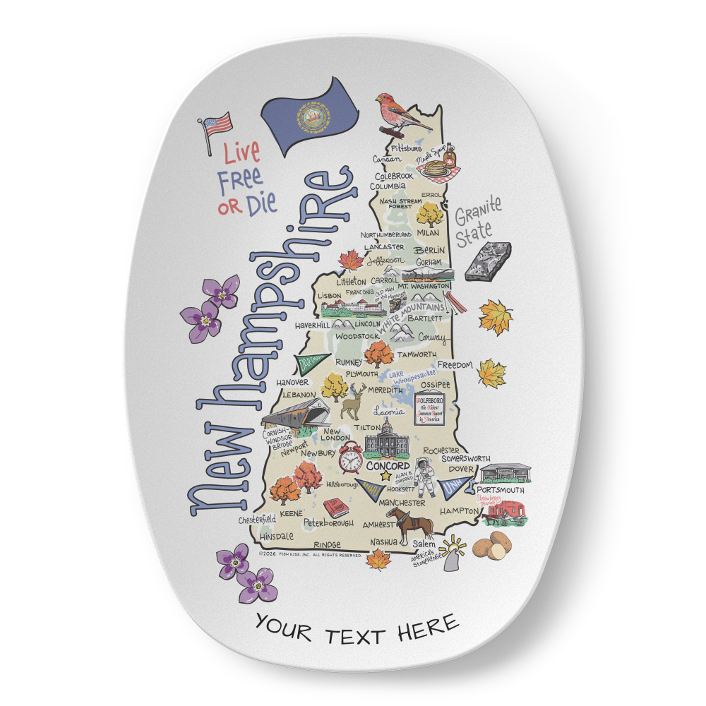 Custom State Map Platter