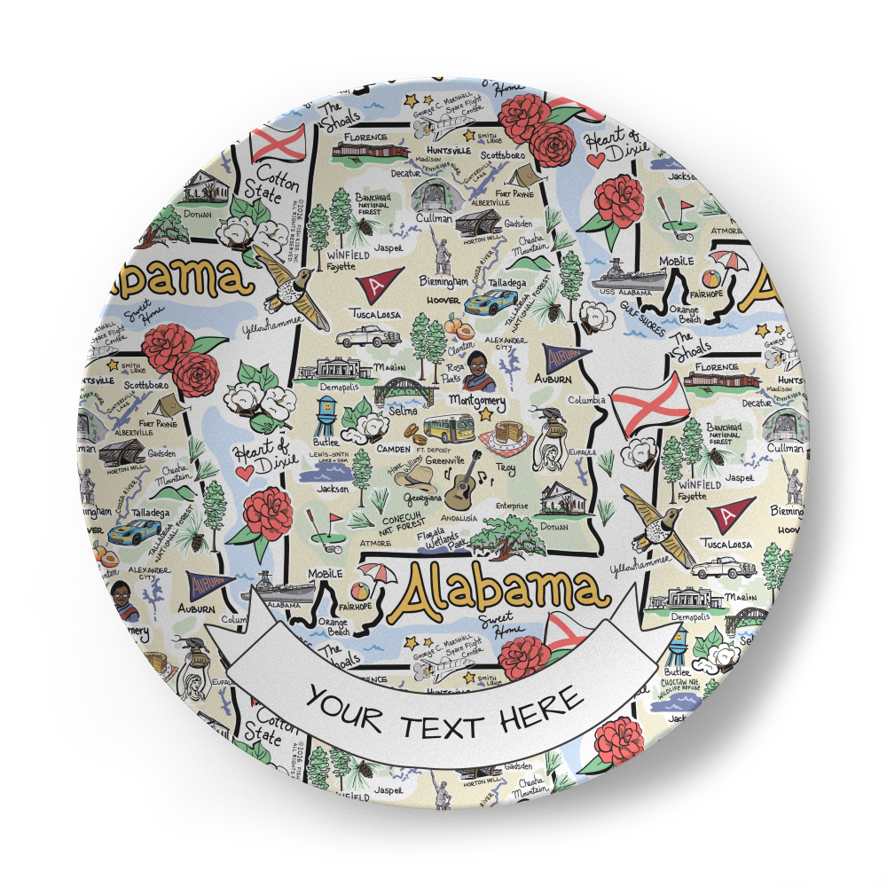 Custom State Map Plate