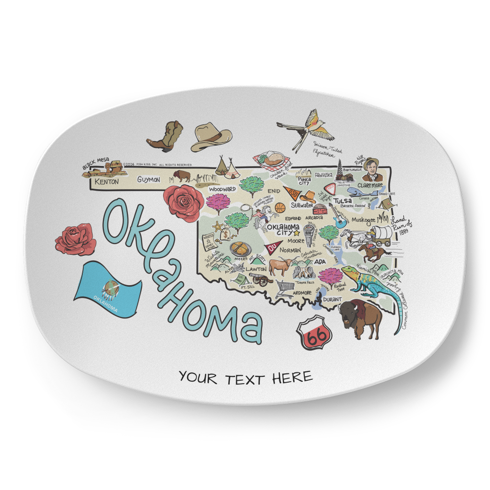 Oklahoma Map Platter