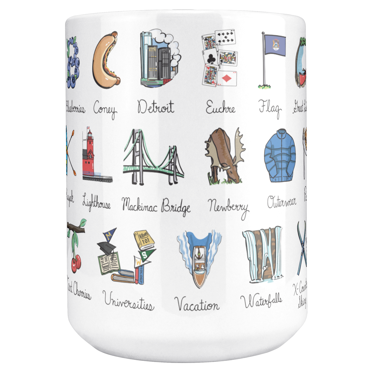 State Alphabet 15oz White Mug