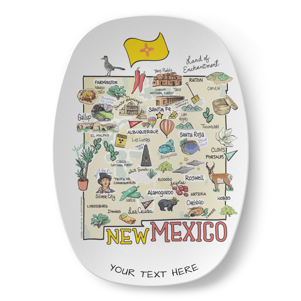 Custom State Map Platter