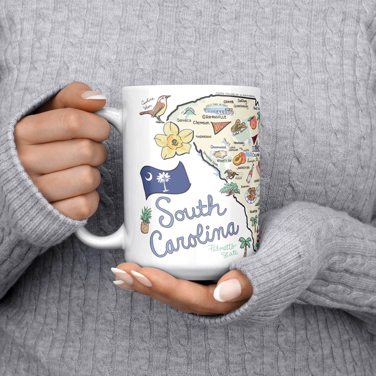 South Carolina 15oz White Mug